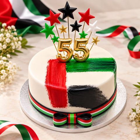 UAE National Day Round Fondant Cake