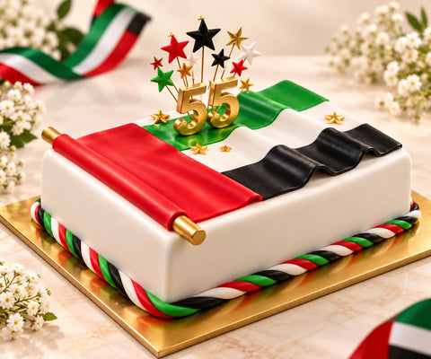 UAE Flag Fondant Cake