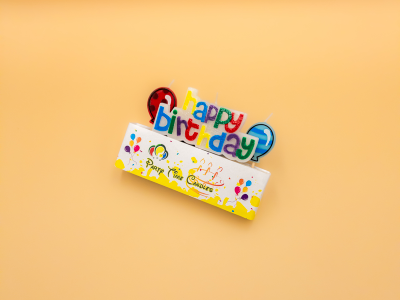 Happy Birthday Multi Colour Candle