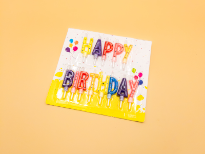 Happy Birthday Letter Candle