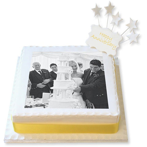 White Fondant Portrait Cake